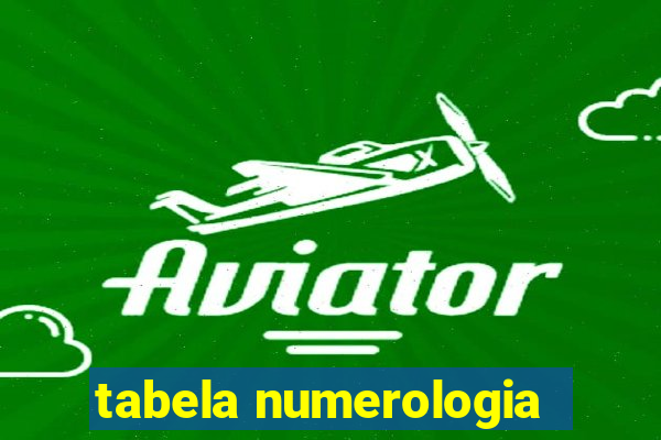 tabela numerologia